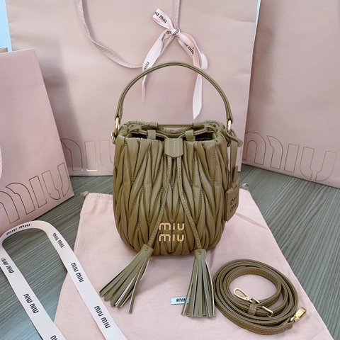 Miu Miu 5BE085 bucket bag cognac M1