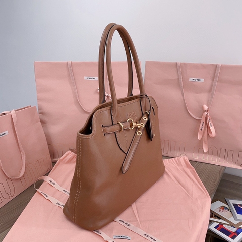 Miu Miu 5BG291 Aventure nappa leather bag oak M1