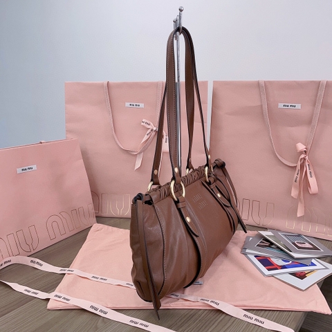 Miu Miu 5BG289 Joie nappa leather bag caramel M1