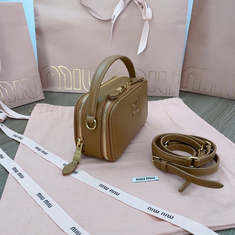 Miu Miu 5BH229 leather bag cognac M1