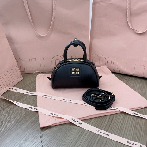 Miu Miu 5BP085 Schwarz Henkeltasche Aus Leder Black M1