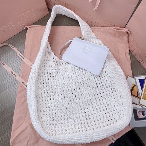 Miu Miu Woven fabric hobo bag 5BC116_2DO1_F0965_V_OOM M1