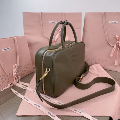 Miu Miu Leather Beau bag Gray 5BB117 M1