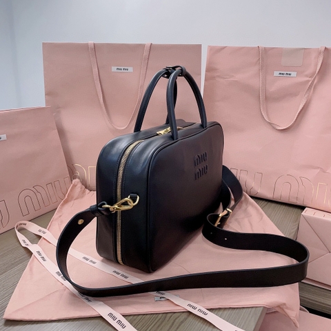 Miu Miu Leather Beau bag black 5BB117_2DDJ_F0002_V_TOO M1
