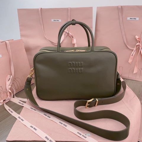 Miu Miu Leather Beau bag Gray 5BB117 M1