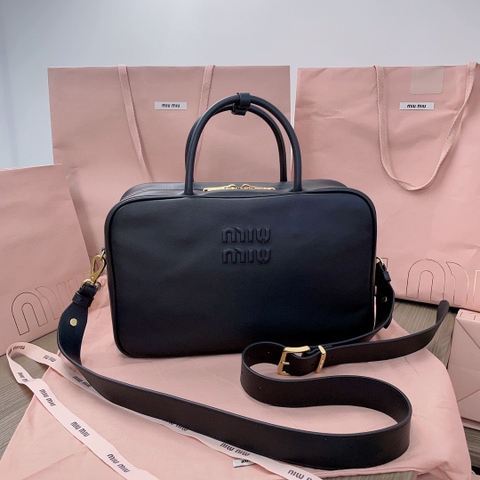 Miu Miu Leather Beau bag black 5BB117_2DDJ_F0002_V_TOO M1