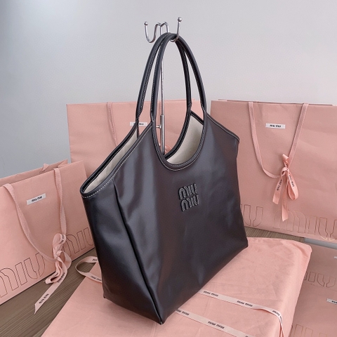 Miu Miu IVY leather tote bag 5BG276 black M1