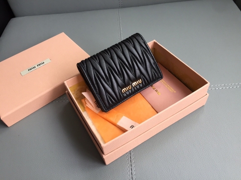 Miu Miu 5MV204_2FPP_F0002 small leather wallet black M1