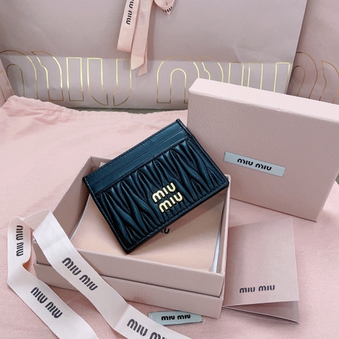 Miu Miu Matelassé nappa leather card holder 5MC076_2FPP_F0002 black m1