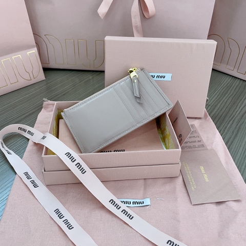 Miu Miu Matelassé nappa leather envelope wallet 5MB006_2FPP_F0770 Cameo M1