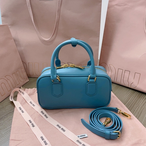 Miu Miu Arcadie leather bag 5BB142_2F8K_F0F16_V_OOO Marina Blue M1