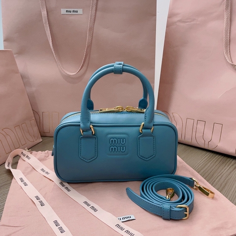 Miu Miu Arcadie leather bag 5BB142_2F8K_F0F16_V_OOO Marina Blue M1