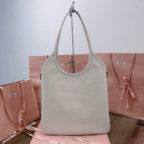 Miu Miu IVY leather bag 5BG231_2CRW_F0K74_V_MLN Chalk White M1