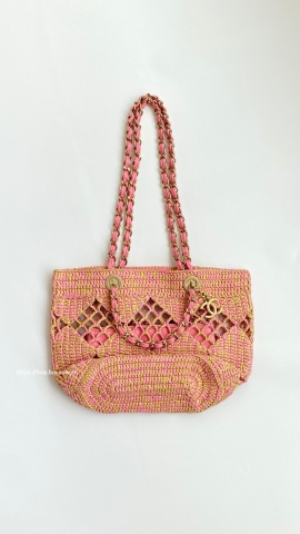 Chanel coco beach bag pink