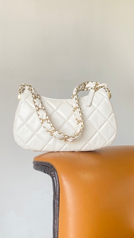 Chanel 24k mini hobo leather bag