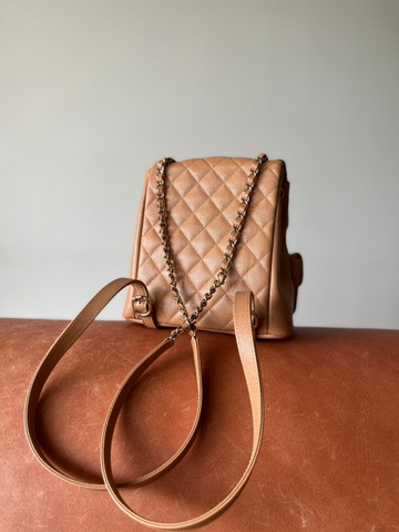 Chanel Duma backpack beige leather
