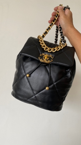 Chanel 19 Duma backpack black leather