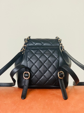 Chanel Duma backpack black leather