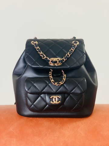 Chanel Duma backpack black leather