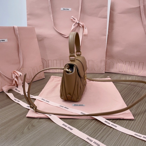 Miu Miu caramel matelassé nappa leather 5BP083
