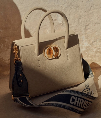 DIOR MEDIUM ST HONORÉ TOTE IVORY Grained Calfskin