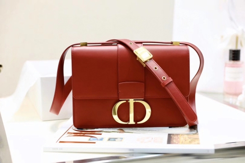 DIOR 30 MONTAIGNE BAG Brick Red Box Calfskin