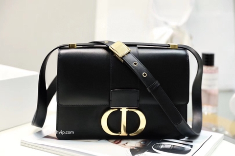 DIOR 30 MONTAIGNE BAG Black Box Calfskin