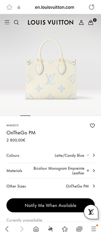 Louis Vuitton M46833 OnTheGo PM Lv1