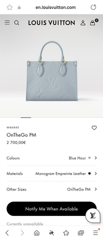 Louis Vuitton M46840 OnTheGo PM LV1