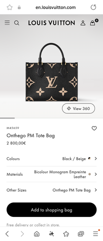 Louis Vuitton M45659 Onthego PM Tote Bag Lv1