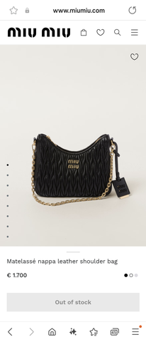 Miu Miu black Matelassé nappa leather shoulder bag 5BH211_N88_F0002_V_TWO