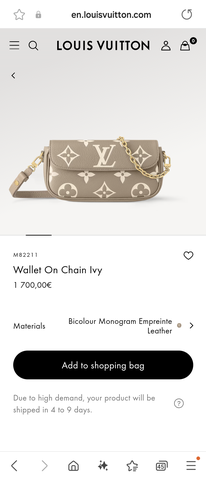 Louis Vuitton M82211 Wallet On Chain Ivy lv1