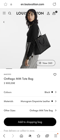 Copy of Louis Vuitton M45945 OnTheGo GM Tote Bag