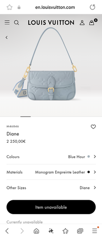 Louis vuitton M46846 Diane blie hour LV1