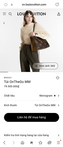 Louis Vuitton M45039 OnTheGo MM Tote Bag