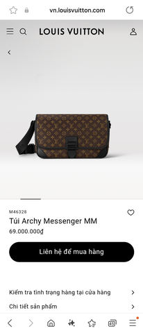 Louis Vuitton M46328 Túi Archy Messenger MM