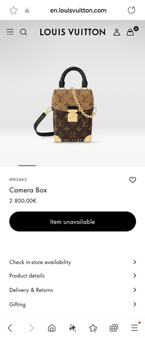 Louis VuittonM82465 Camera Box