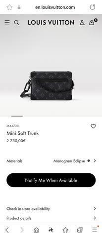 Louis Vuitton M44735 Mini Soft Trunk