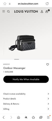 Louis Vuitton M30233 Outdoor Messenger