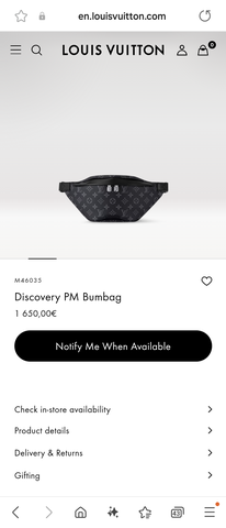 Louis Vuitton M46035 Discovery PM Bumbag