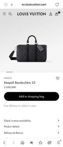 Louis Vuitton M46655 Keepall Bandoulière 35
