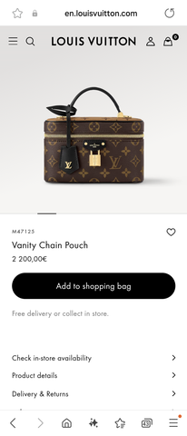 Louis Vuitton M47125 Vanity Chain Pouch