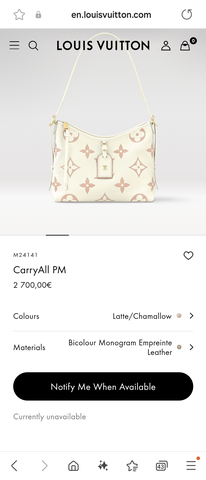 Louis Vuitton M24141 CarryAll PM