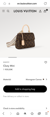 Louis Vuitton M46055 Cluny Mini
