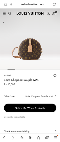 Louis Vuitton M45647 Boite Chapeau Souple MM