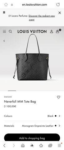 Louis Vuitton M45685Neverfull MM Tote Bag