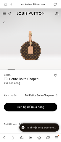 LOUIS VUITTON M43514 Túi Petite Boite Chapeau