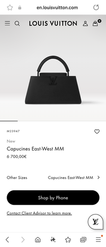 Louis Vuitton M23947 New Capucines East-West MM