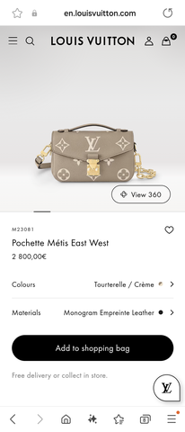 Louis Vuitton M23081 Pochette Métis East West