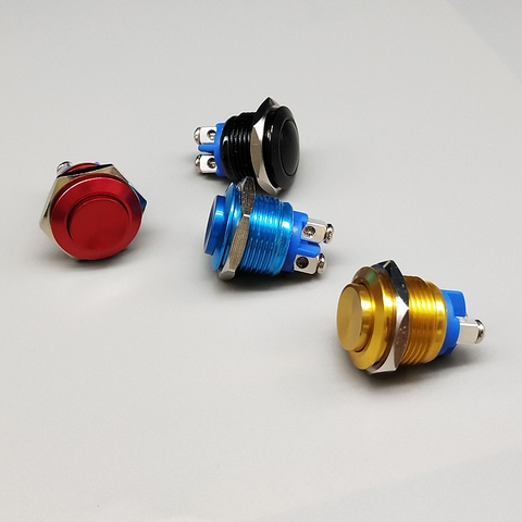 Công tắc 16mm kim loại màu chân vít